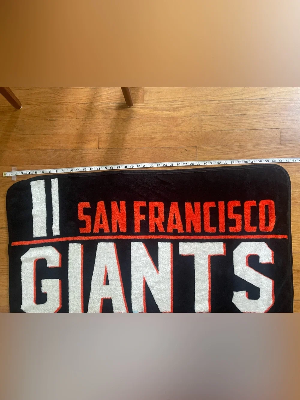 San Francisco Giants Black & Orange Plush Throw